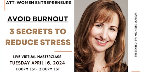 AVOID BURNOUT - 3 Secrets to Reduce Stress