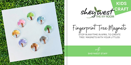 Fingerprint Tree Magnets - April Kid's Craft primary image