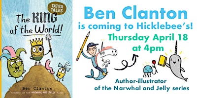 Hauptbild für Ben Clanton author/illustrator coming to Hicklebees.  Come draw with Ben!