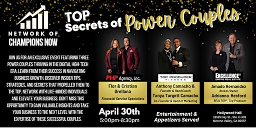 Imagem principal do evento Network of Champions Now - Top Secrets of Power Couples