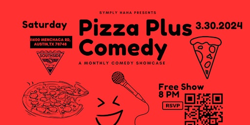 Primaire afbeelding van Pizza Plus Comedy (A Monthly Comedy Showcase)