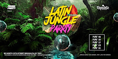 Reggaeton Jungle Parrty - Fridays @ Republic - Latin Dance Party  primärbild