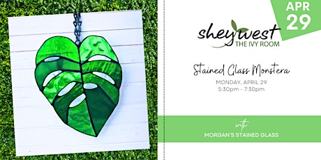 Stained Glass Monstera Leaf