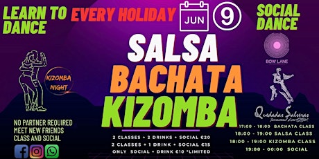 BACHATA & SALSA & KIZOMBA SOCIAL 02 AREAS at BOW LANE