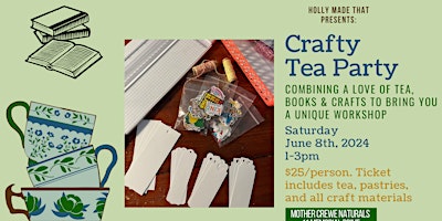 Imagem principal do evento Crafty Tea Party: Let’s Make Bookmarks