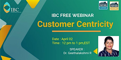 Imagen principal de IBC Free Webinar-Customer Centricity