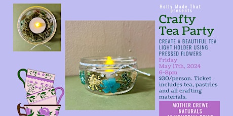 Crafty Tea Party: Pressed Flower Tea Light Holders