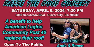 RAISE THE ROOF CONCERT benefiting The American Legion and VNEW primary image