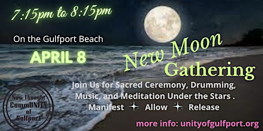 New Moon Ceremony on Gulfport Beach primary image