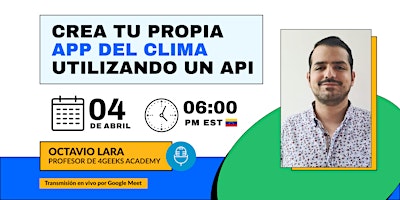 Hauptbild für Crea Tu Propia App Del Clima Utilizando Un API