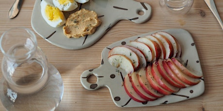 Clay as canvas: Slab inlay snack platter