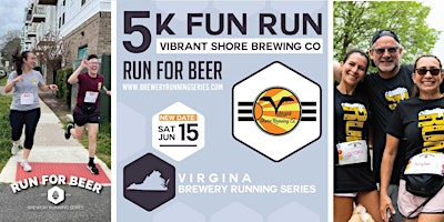 Immagine principale di 5k Beer Run x Vibrant Shore Brewing  | 2024 Virginia Brewery Running Series 