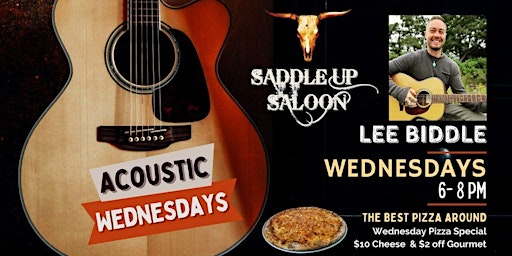 Image principale de Acoustic Night with Lee Biddle and Pizza Special at Saddle Up Saloon