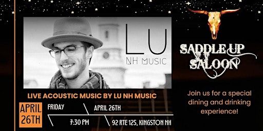 Imagem principal do evento Lu NH Music live at Saddle Up Saloon