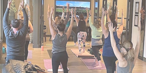 Immagine principale di Yoga + Wine at Rocky Pond  Woodinville Tasting Room 