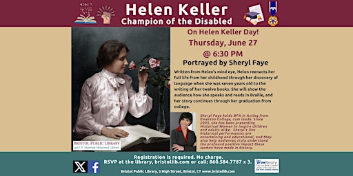 Imagem principal do evento Helen Keller-Champion of the Disabled