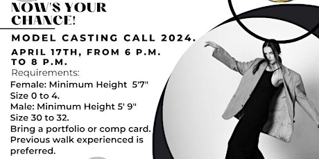 Model Casting Call For Spring Highlight Concepts Fashion Show on June 2nd.