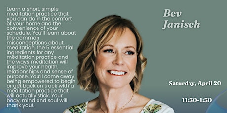 Learn to Meditate with Bev Janisch