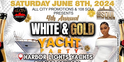 Image principale de WHITE & GOLD Day Yacht Party Sat June 8th, 2024