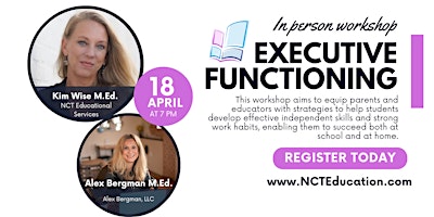 Hauptbild für WORKSHOP - Executive Functioning, for Parents & Educators, Strategies