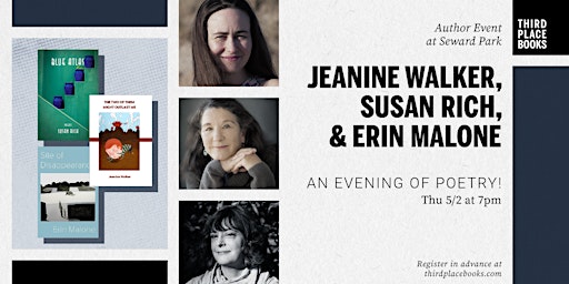 Immagine principale di An evening of poetry with Jeanine Walker, Susan Rich, and Erin Malone 