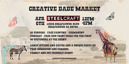 Imagem principal do evento Creative Babe - Pop-Up Market @ Steelcraft Bellflower