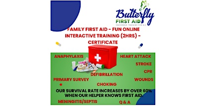 Family First Aid - Live - Online - Interactive - Certificate primary image