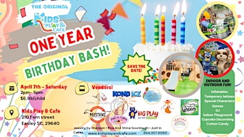 Primaire afbeelding van Kids Play & Cafe's One "WILD" Year Birthday Bash Event!