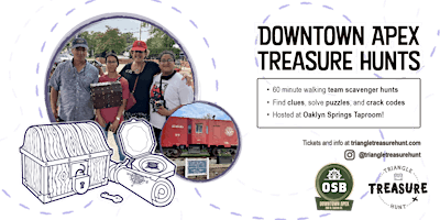 Primaire afbeelding van Downtown Apex Treasure Hunt - Walking Team Scavenger Hunt!