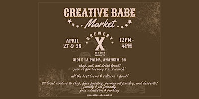 Image principale de Creative Babe - Pop-Up Market @ Brewery X