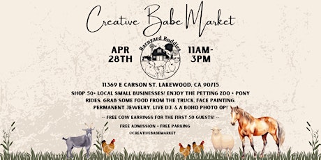 Creative Babe - Pop-Up Market @ Barnyard Buddies