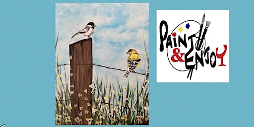 Paint and Enjoy at Benigna's Winery “Birds by the fence” on canvas  primärbild