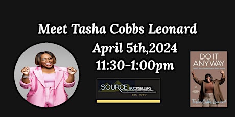 Author event for  Grammy Award Winner Tasha Cobbs Leonard