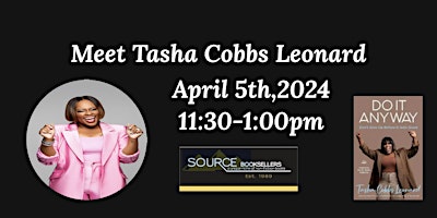 Hauptbild für Author event for  Grammy Award Winner Tasha Cobbs Leonard