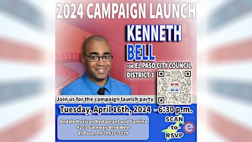 Imagem principal do evento Kenneth Bell for City of El Paso City Council District 3 Campaign Launch