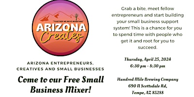 Imagen principal de Arizona Creates presents Brews and Business!