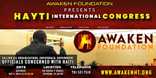 Immagine principale di AWAKEN FOUNDATION: Hayti International Congress 