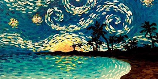 Beach Under a Swirling Sky - Paint and Sip by Classpop!™  primärbild