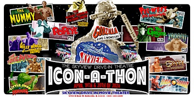 Imagen principal de Skyview Drive-in's ICON-A-THON Film Festival