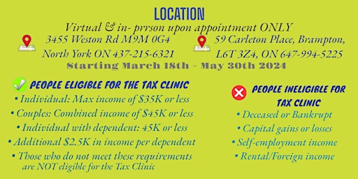 FREE TAX CLINIC primary image