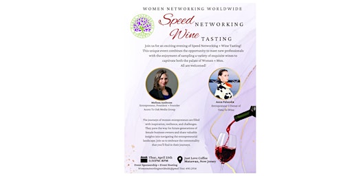 Image principale de WNW Speed Networking + Wine Tasting Event