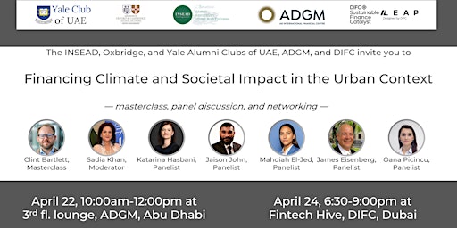 Image principale de Financing Climate and Societal Impact in the Urban Context - ADGM