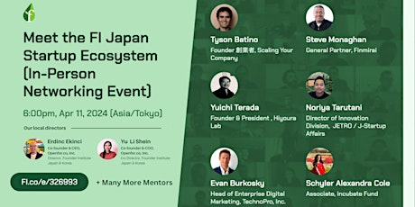 Meet the FI Japan Startup Ecosystem (In-Person Networking Event)