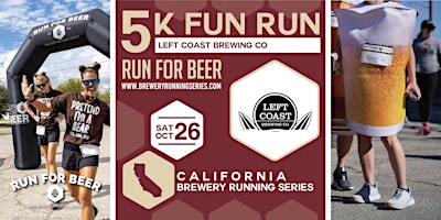 Imagem principal do evento Beer Run x Left Coast Brewing | 2024 California Brewery Running Series