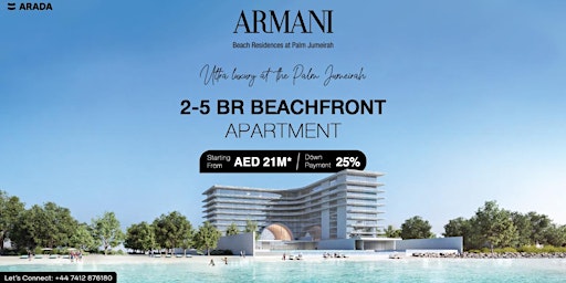 Primaire afbeelding van Armani Beach Residences -Palm Jumeirah's Hottest Investment