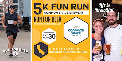 Primaire afbeelding van 5k Beer Run x Common Space Brewery | 2024 California Brewery Running Series
