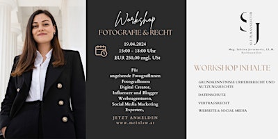 Hauptbild für Legal Workshop Fotografie & Recht