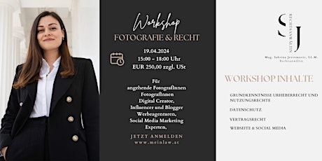 Hauptbild für Legal Workshop Fotografie & Recht