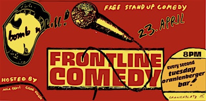 Primaire afbeelding van FRONTLINE COMEDY - STAND UP COMEDY ON A TUESDAY 23.4.24