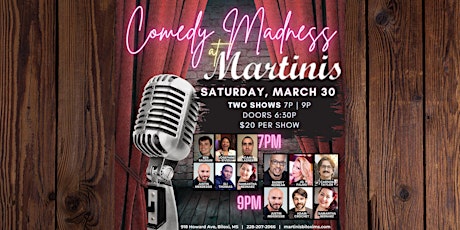 Comedy Madness TWO SHOWS! 7pm & 9pm